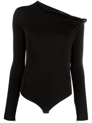 Versace off-shoulder long-sleeve bodysuit - Black