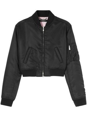 Versace padded cropped bomber jacket - Black