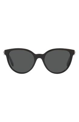 Versace Phantos 46mm Small Round Sunglasses in Black /Dark Grey