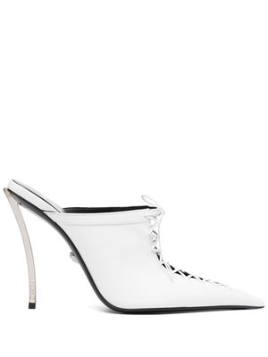 Versace Pin-Point 120mm mules - White