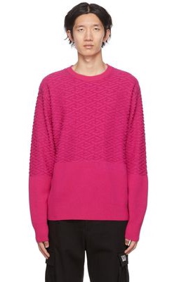 Versace Pink 'La Greca' Sweater