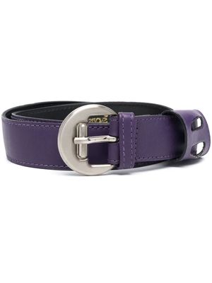 Versace Pre-Owned 1970s leather buckle belt - Purple