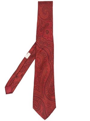 Versace Pre-Owned 1970s paisley-print silk tie - Red