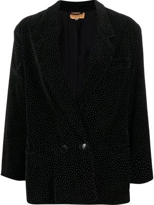 Versace Pre-Owned 1970s polka dot double-breasted jacket - Black