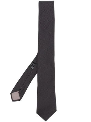 Versace Pre-Owned 1970s polka dot-print silk tie - Grey