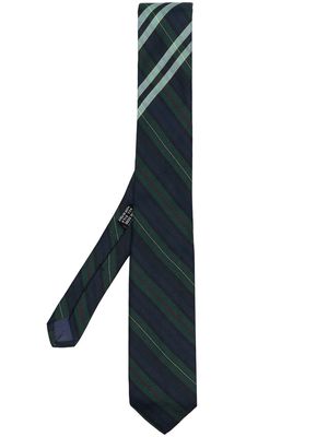 Versace Pre-Owned 1970s stripe-print silk tie - Green