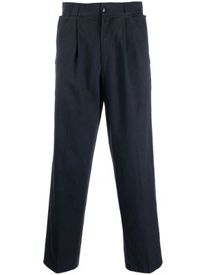 Versace Pre-Owned 1980s cropped straight-leg trousers - Blue