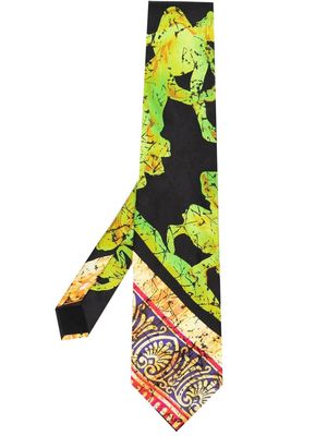 Versace Pre-Owned 1990s graphic-print silk tie - Black