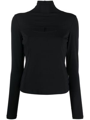 Versace Pre-Owned 2000s cut-out long-sleeve top - Black