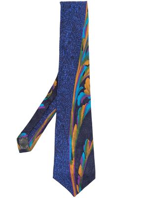 Versace Pre-Owned 2000s paisley-print silk tie - Blue