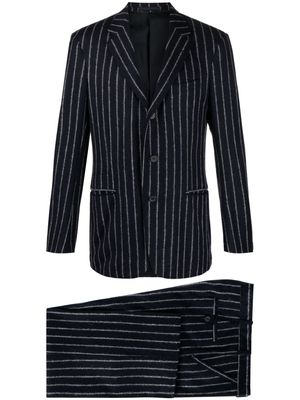 Versace Pre-Owned 2000s pinstripe wool suit - Blue