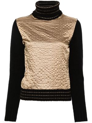 Versace Pre-Owned 2000s quilted wool jumper - Gold