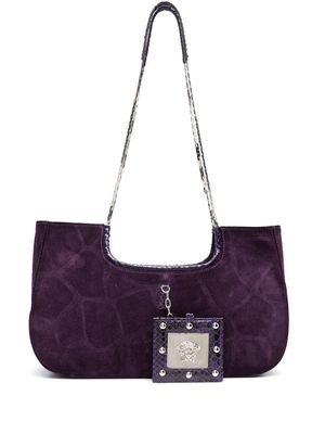 Versace Pre-Owned Medusa Head suede shoulder bag - Purple