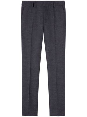 Versace pressed-crease cotton tailored trousers - Grey