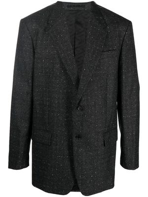 Versace Prince of Wales check single-breasted blazer - Black