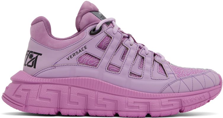 Versace Purple Trigreca Sneakers