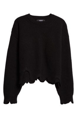 Versace Rib Wool Sweater in Black