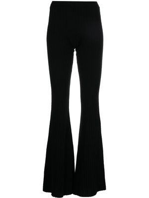 Versace ribbed flared trousers - Black