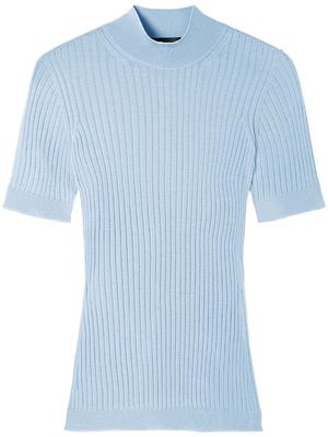 Versace ribbed-knit wool top - Blue