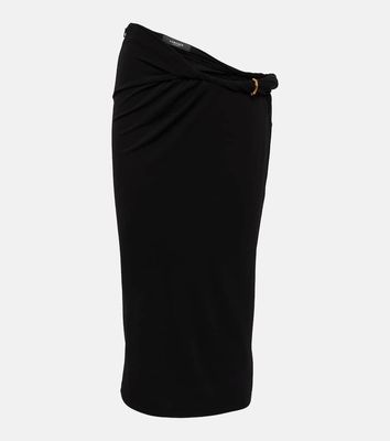 Versace Rolled high-rise midi skirt