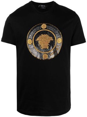 Versace round-neck cotton T-shirt - Black