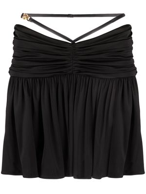 Versace ruched-waist mini skirt - Black