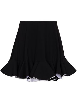 Versace ruffle-hem miniskirt - Black
