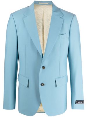 Versace Seashell Baroque single-breasted blazer - Blue