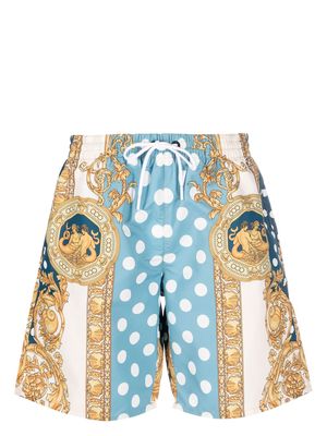 Versace Seashell Baroque swim shorts - Blue