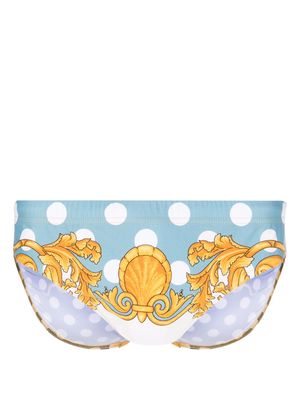 Versace Seashell Baroque swimming trunks - Blue