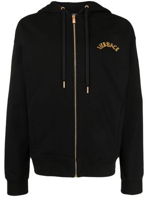 Versace Seashell Baroque zip-up hoodie - Black