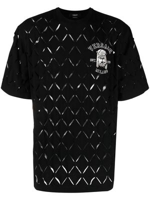 Versace semi-sheer short-sleeve T-shirt - Black