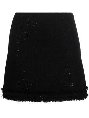 Versace sequin-embellished tweed miniskirt - Black