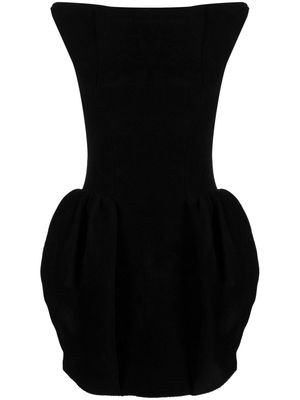 Versace shoulder-padding chenille minidress - Black