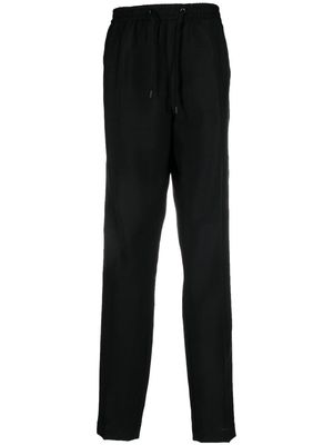 Versace side-stripe straight-leg trousers - Black