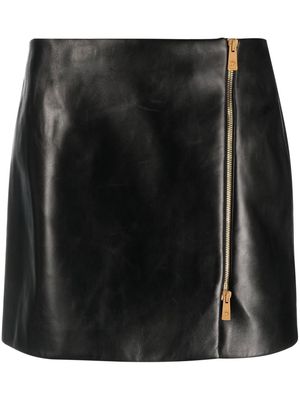 Versace side-zip detail mini skirt - Black