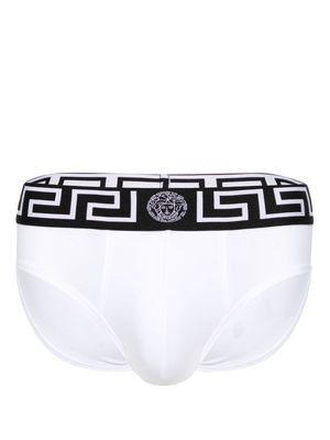 Versace signature Greca waist briefs - White