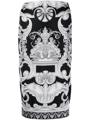 Versace Silver Baroque midi-skirt - Black