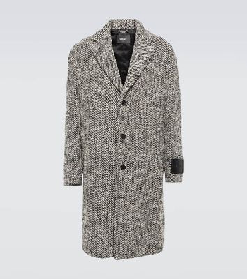 Versace Single-breasted bouclé coat