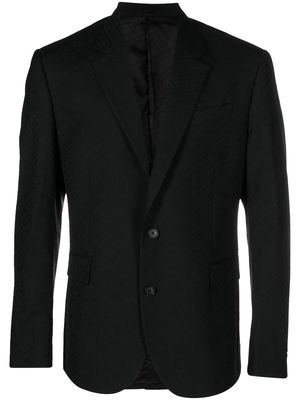 Versace single-breasted button blazer - Black