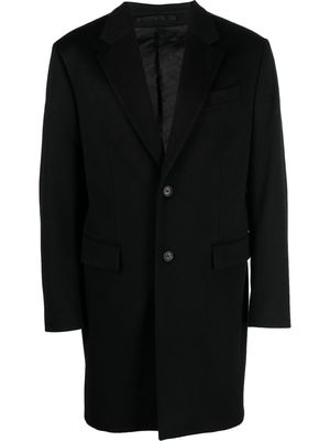 Versace single-breasted button coat - Black