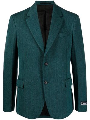 Versace single-breasted wool blazer - Blue