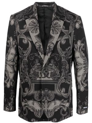 Versace single-breasted wool jacket - Black