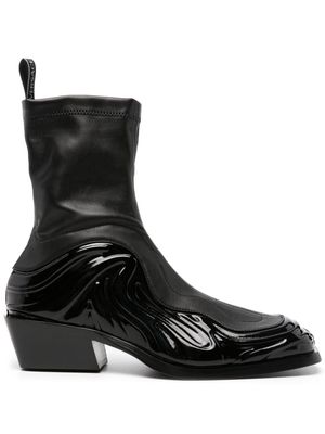 Versace Solare 55mm leather ankle boots - Black