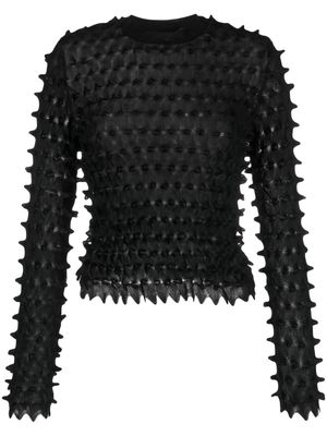 Versace spike textured jumper - Black