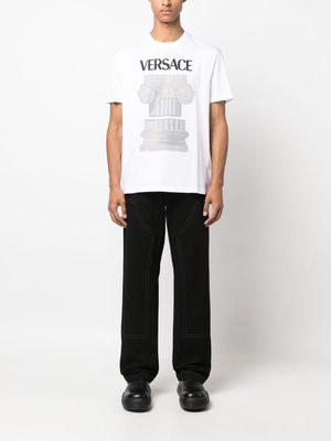 Versace straight-leg cotton trousers - Black