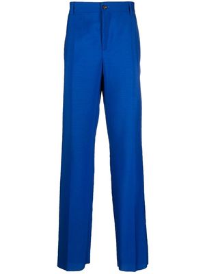Versace straight-leg high-waisted trousers - Blue