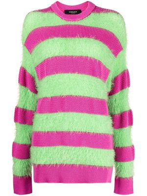 Versace stripe wool-blend jumper - Pink