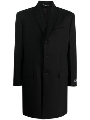 Versace tailored virgin-wool coat - Black