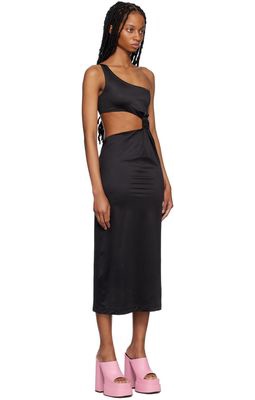 Versace Underwear Black Knotted Cover-Up Dress